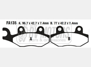 Тормозные колодки EBC FA135TT