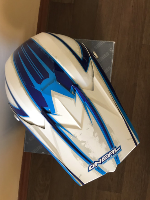 Шолом крос O'Neal 5 Series friction синій/білий. Розмір XS.
