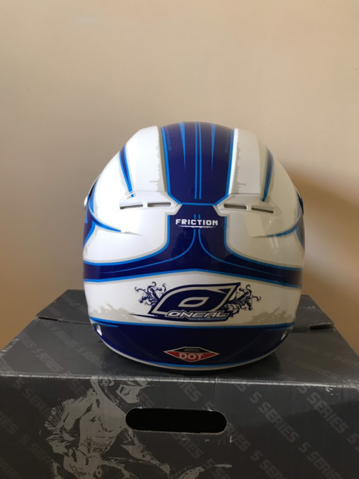 Шолом крос O'Neal 5 Series friction синій/білий. Розмір XS.