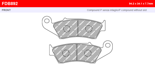 Гальмівні колодки FERODO FDB892P