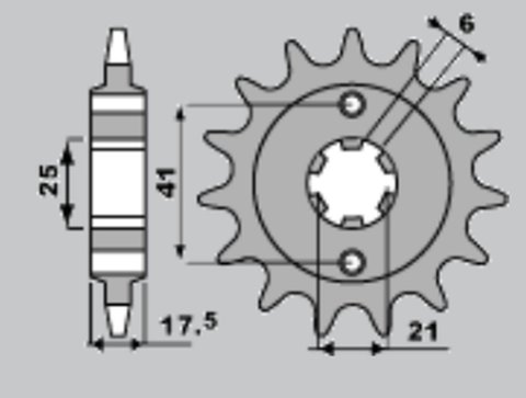 Приводная звезда HONDA XBR 500 '87-'91 JR 28415