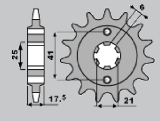Приводная звезда HONDA XBR 500 '87-'91 JR 28415