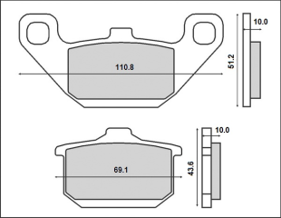 Тормозные колодки BRENTA FT 3061 (FA85)