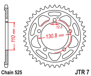 Приводная звезда BMW S 1000 RR '09-'11 JT JTR7.45ZBK