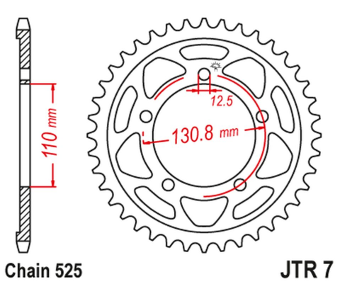 Приводная звезда BMW S 1000 RR '09-'11 JT JTR7.45ZBK
