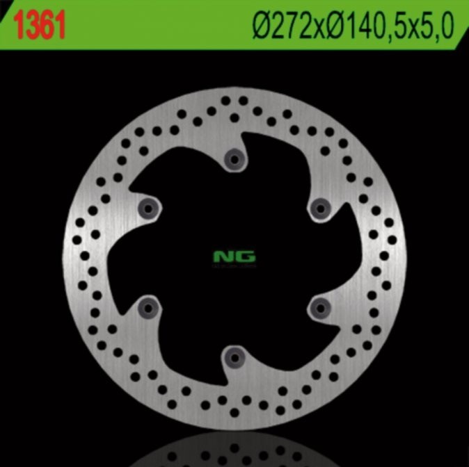 Тормозной диск NG задний APRILIA ETV 1000 CAPONORD '01-'07 (272X140,5X5) (6X8,5MM) NG1361