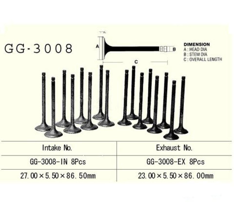 Клапан выпускной SUZUKI GS1100S R Katana (94) VESRAH GG-3008-EX