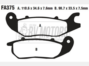 Тормозные колодки EBC FA375