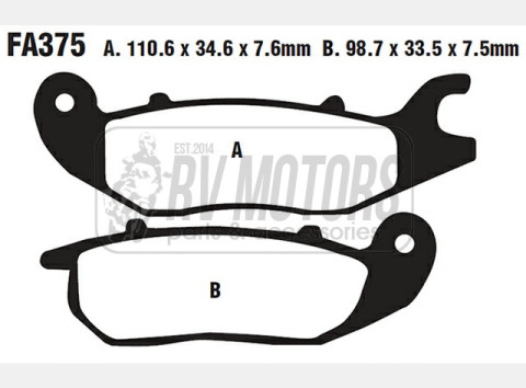 Тормозные колодки EBC FA375