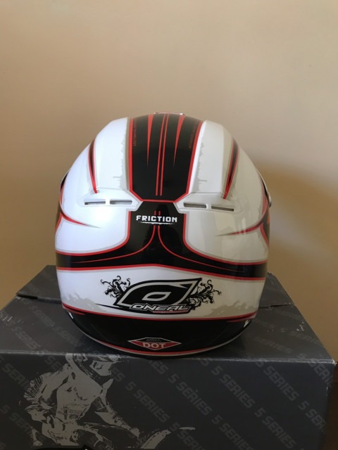 Шлем кросс O'Neal 5 Series friction чёрный/красный/белый. Размер XS.