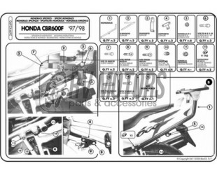 Крепления кофра KAPPA (без площадки) Honda CBR 600F (95-98) K2490