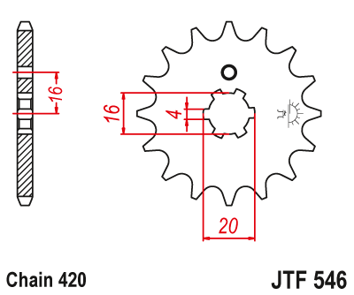 Привідна зірка JT JTF546.14 (PBR 560)