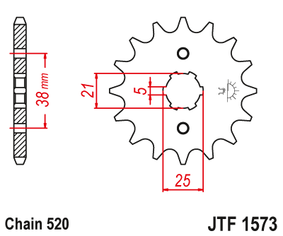 Приводная звезда JT JTF1573.13 (PBR 2076)