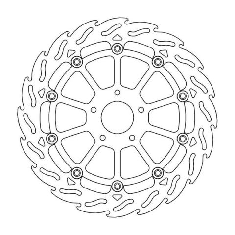 Тормозной диск MOTO-MASTER передний левый  SUPERMOTO 320MM DO KTM 690 DUKE '13-, DUKE 690 R '18-, 890 DUKE R '20-, HUSQVARNA SVARTPILEN 701 '19-, VITPILEN '18-   M112177
