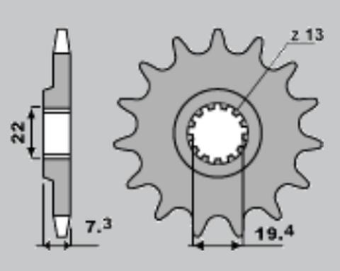 Приводная звезда SUZUKI GZ 250 MARAUDER '00-'10 CHT 43415K (JTF434.15)