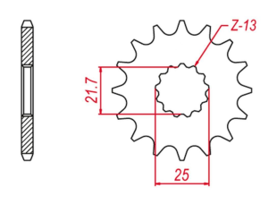 Приводная звезда SUZUKI GS 500E '88-'93 GROSSKOPF 56516G (JTF565.16)