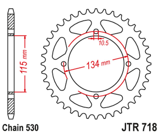 Приводная звезда CAGIVA ELEFANT 650/750 '85-89', DUCATI 650/750 INDIANA CUSTOM '87-90' JT JTR718.48