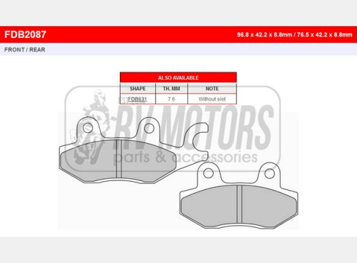 Гальмівні колодки FERODO FDB2087AG