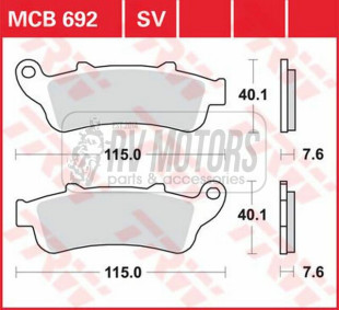 Тормозные колодки TRW LUCAS MCB692