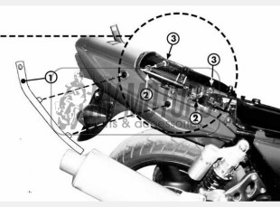 Крепления кофра KAPPA (без площадки) Kawasaki ZRX 1100 /S (97-01)/ ZRX 1200 (02) K4330