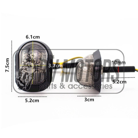 Светодиодные повороты Flush mount bubble 9 диодов