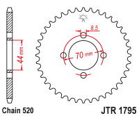 Приводная звезда JT JTR1795.22 (PBR 4493)