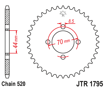Привідна зірка JT JTR1795.22 (PBR 4493)