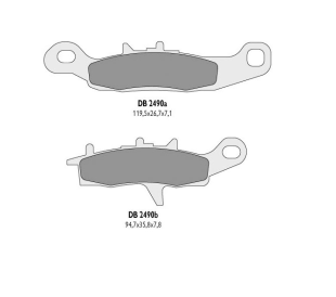 Тормозные колодки DELTA BRAKING DB2490OR-D (FA342)