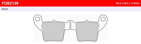 Тормозные колодки FERODO FDB2139SG = FDB2139SG PLUS