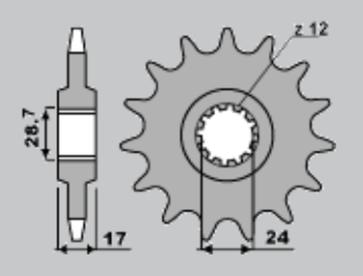 Приводная звезда HONDA CBR 600 F '87-'96 JR 29515 (JTF295.15)
