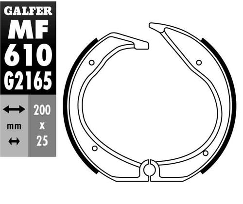 Гальмівні колодки GALFER MF610G2165
