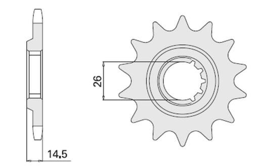 Приводная звезда HONDA CBX 1000 Z (79-80) CHT 33515K (JTF335.15)