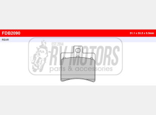 Тормозные колодки FERODO FDB2090AG