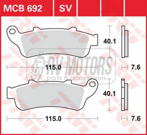 Тормозные колодки TRW LUCAS MCB692SV