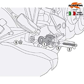Адаптер для установки боковых креплений кофра Kappa KL1121/KLX1121 HONDA CB 500X (17-18) PL1121KIT