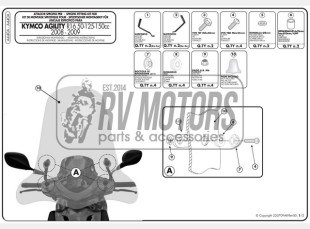 Крепление ветрового стекла Kappa KYMCO Agility 50-125-150-R16 A440A