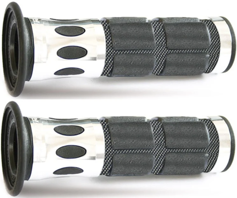 Ручки руля PROGRIP (22+25MM 115MM) серебро PG744S