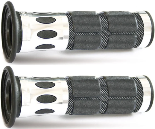 Ручки руля PROGRIP (22+25MM 115MM) серебро PG744S