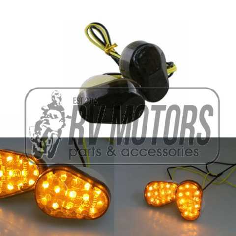 Светодиодные повороты Flush mount 12 диодов черные