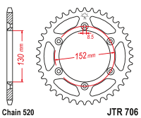 Приводная звезда JT JT706.46 (PBR 4500)