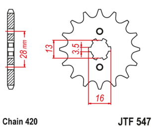 Приводная звезда YAMAHA RX 80 SE '82' JT JTF547.13
