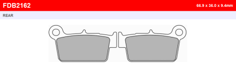 Тормозные колодки FERODO FDB2162SG = FDB2162SG PLUS