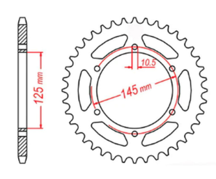Приводная звезда YAMAHA XTZ 750 89-98 (3LD) MTX 11-1M1-46 (JTR855.46)