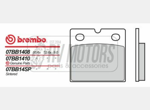 Гальмівні колодки BREMBO BRM 07BB1408