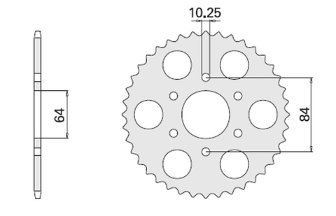Приводная звезда SUZUKI GSX 400 E '81-'83 CHT 81444K (JTR814.44)
