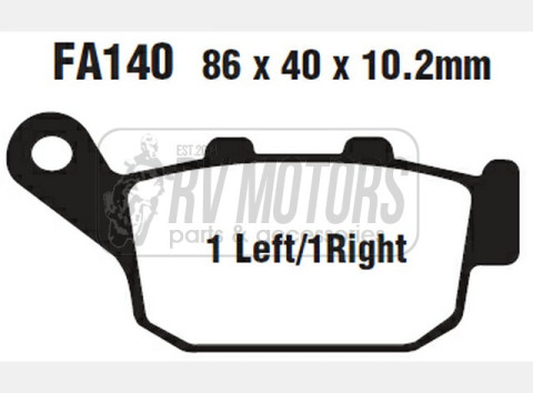 Тормозные колодки EBC FA140V