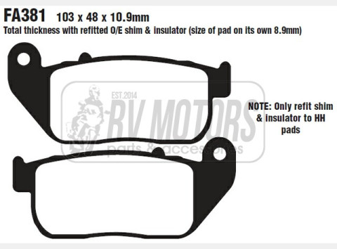 Тормозные колодки EBC FA381V