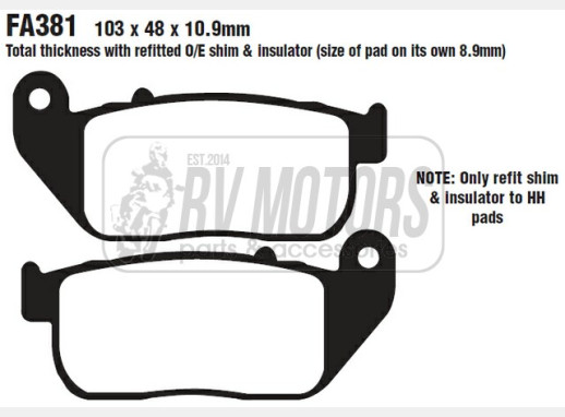 Гальмівні колодки EBC FA381V