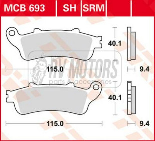 Тормозные колодки TRW LUCAS MCB693SRM