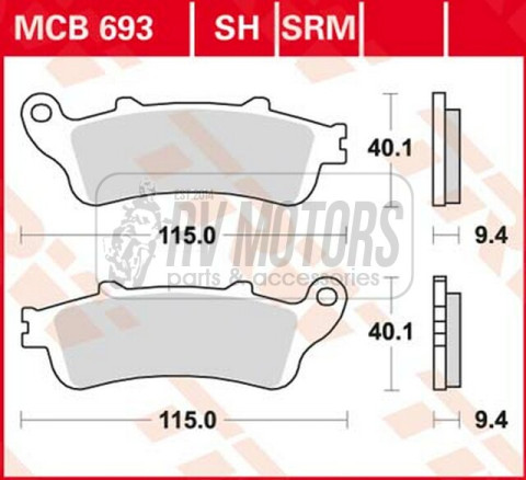 Тормозные колодки TRW LUCAS MCB693SRM